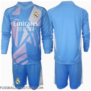 Real Madrid Torwart Replik Heimtrikot Kinder 2024-25 Langarm (+ Kurze Hosen)